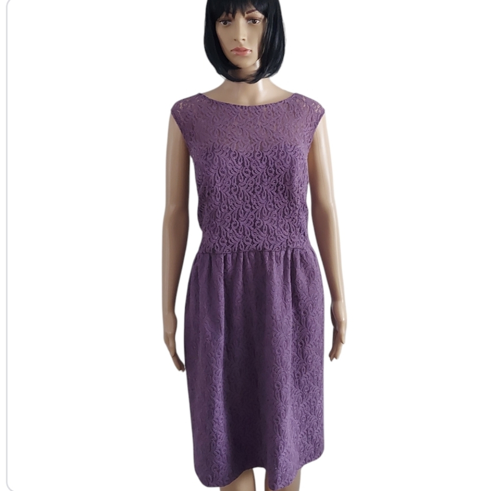 Tevolio purple lilac lace cocktail party dress, plus size 20W